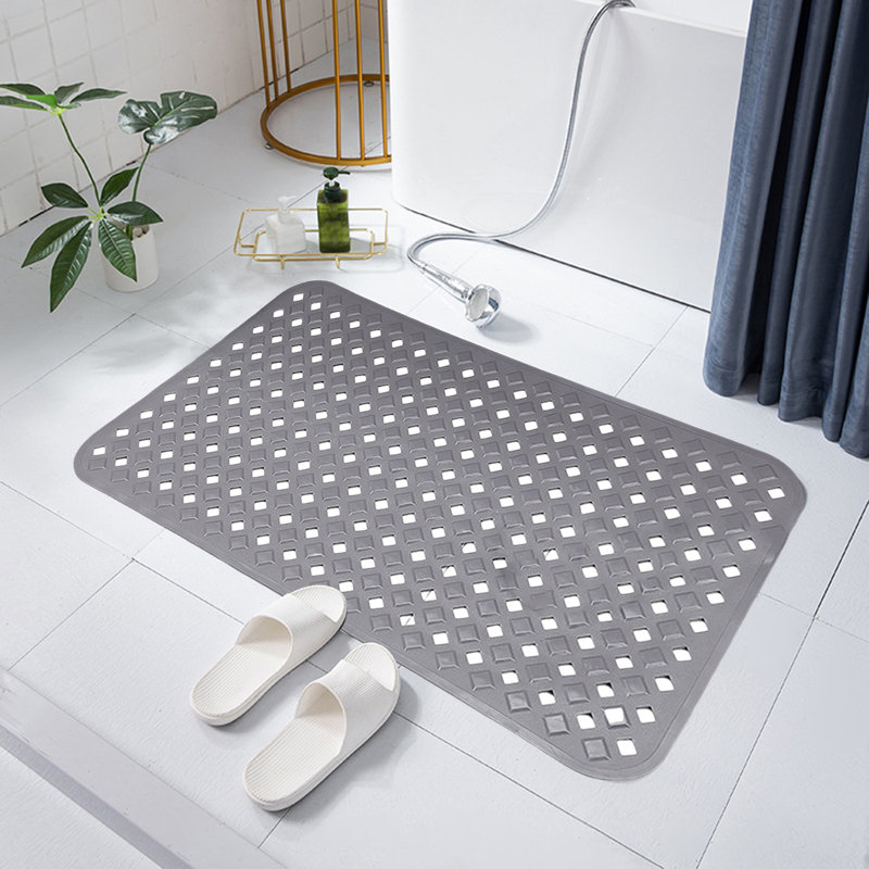 Tapis de bain antidérapant avec tapis de bain confortable, Gris