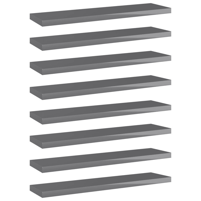 Cuno 1.5cm H x 40cm W Bookcase, Grey, 1.5cm H x 40cm W x 40cm D
