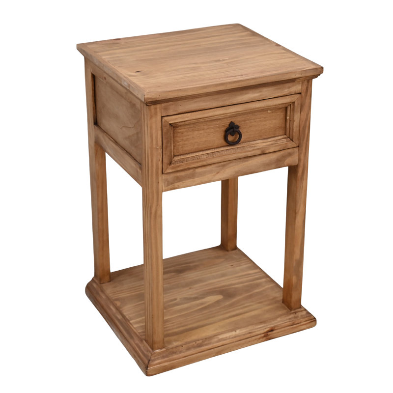Table de chevet avec rangement tiroir Willow Creek, Beige