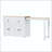 74.5" Kitchen Island with 27” Extendable Dining Table and Spice Rack – White