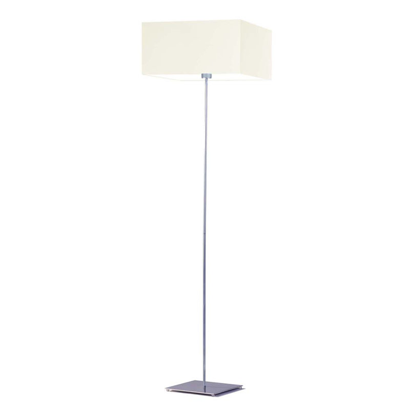Attallah 156 H cm Traditional Floor Lamp, Ecru, Silver