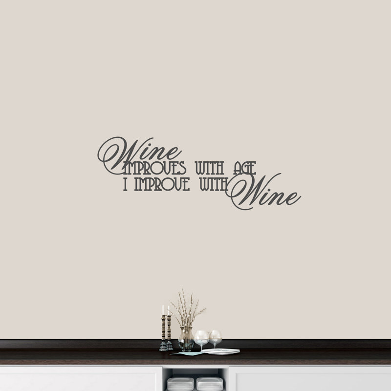 Décalcomanie murale à vin, Gris foncé