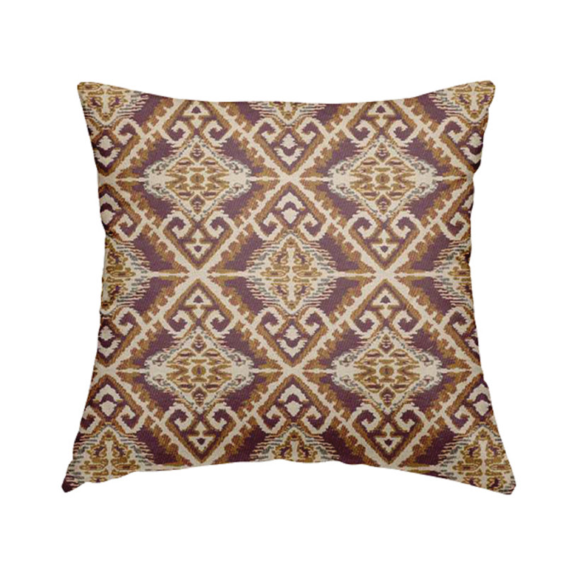 Briony Geometric Rectangular Cushion, Purple