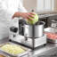 Robot culinaire commercial 6,3 pte 6 L, hachoir à légumes 1800 W, pour légumes, fruits, noix, bol en acier inoxydable de qualité alimentaire, coupeur 110 V avec lame en forme de S, cadran à vitesse variable