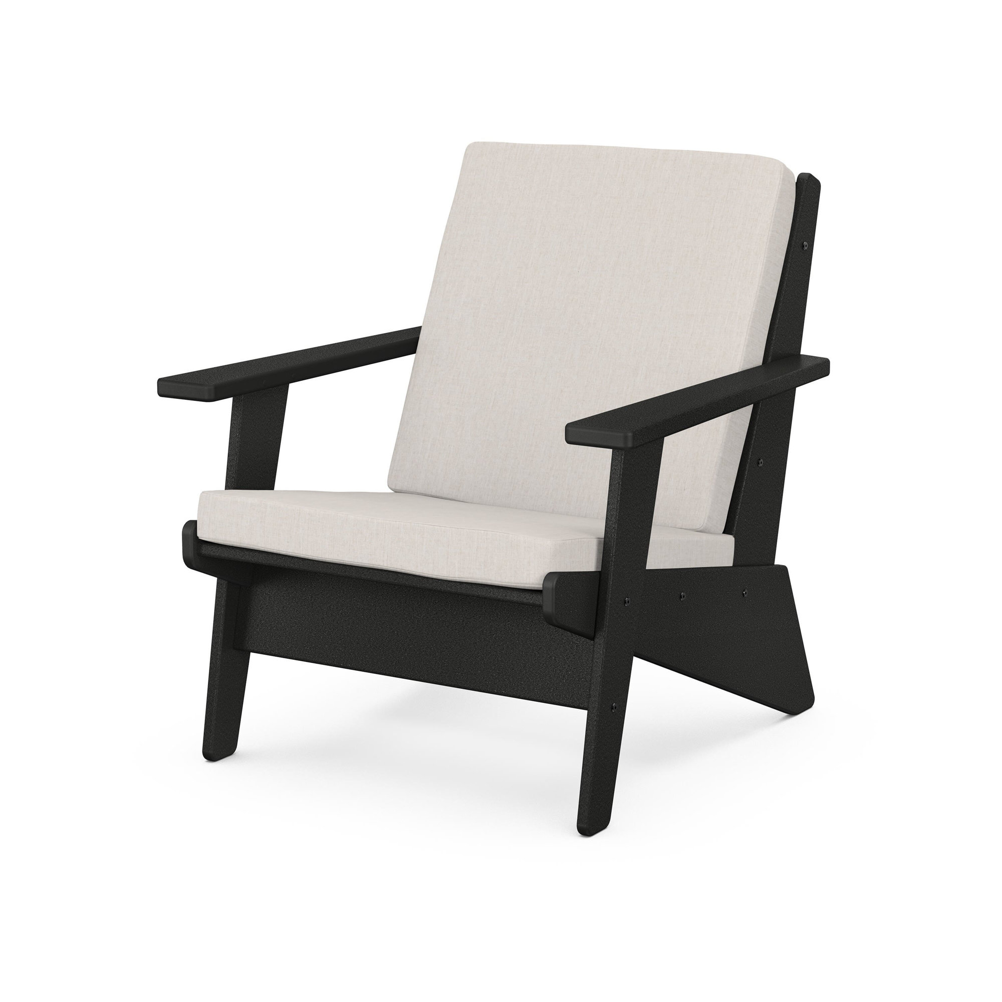 Riviera Modern Lounge Chair, Sand, Cast Ash