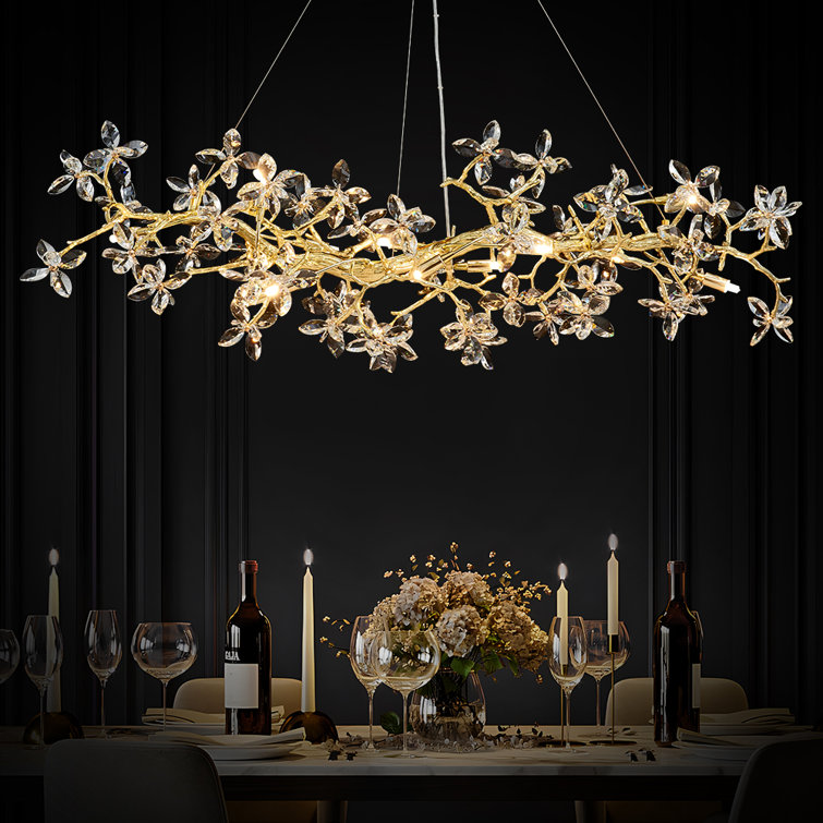 Aleyiah 12 - Light Dimmable Crystal Chandelier