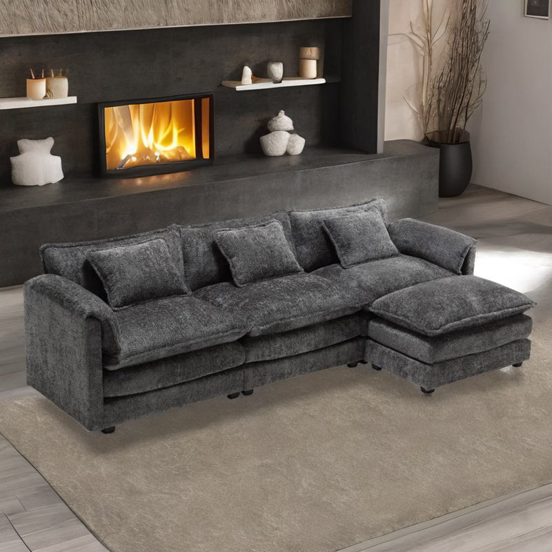 L-shape Sectional Sofa, Gray