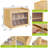 Double Layer Bread Box, Farmhouse Bread Holder with Window, Kitchen Countertop Storage Container, Bread Storage Box, Natural-130001312