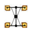 4 - Light Semi Flush Mount
