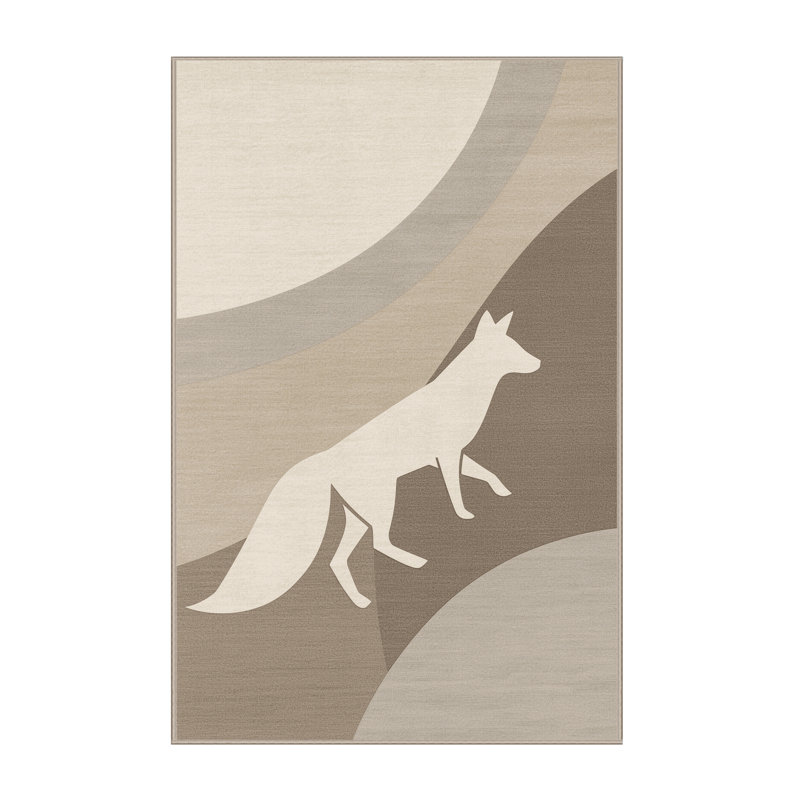 Tapis beige lavable à la machine Osazee, 8 x 12