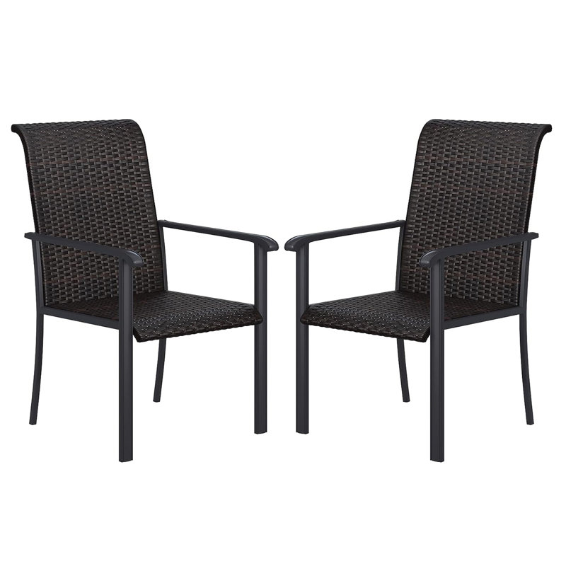 Chaise de patio Chuitna, Noir