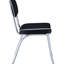Chaises rembourrées noires (de 2) - Chaise de salle à manger rembourrée rectangulaire et rembourrée en mousse de 2 pièces, mobilier de chambre contemporain