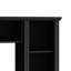 Meuble audio-vidéo pour salon, téléviseur de 75 po, noir, avec rangement polyvalent et options de hauteur-1858938046