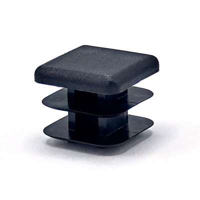 Outwater Plastic 1" Square Insert End Caps For Tubing, Finishing Plug For Square Tubing Chair Glide, Floor Protector, Fits Multi Gauge Tubing, USA Made, 100 Pack