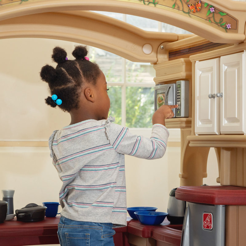 Step2 Brown Grand Walk-In Classic Toddler Pretend Play Kitchen Set Kitchen Set