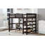 Structure de lit mezzanine avec tablettes de rangement et bureau sous le lit, bureau multifonctionnel et station de sommeil-1493644312-1493644315
