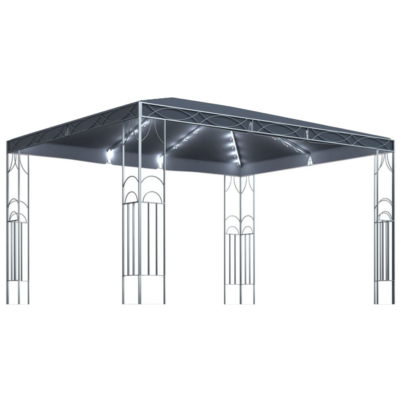 Carlita Gazebo With LED String Lights 400X300 Cm_17, Anthracite