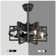 Yursa 18" Industrial Black Caged Ceiling Fan with Light, 3-Speed Reversible Fandelier Ceiling Fan with Remote Control