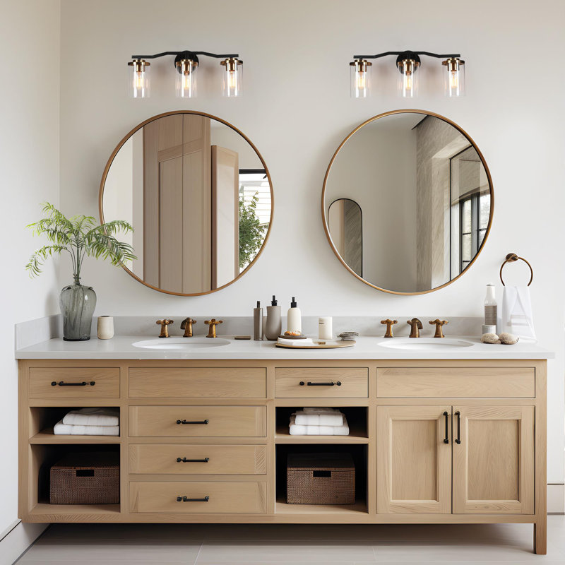 Sasakwa 3-light Dimmable Black Vanity Light