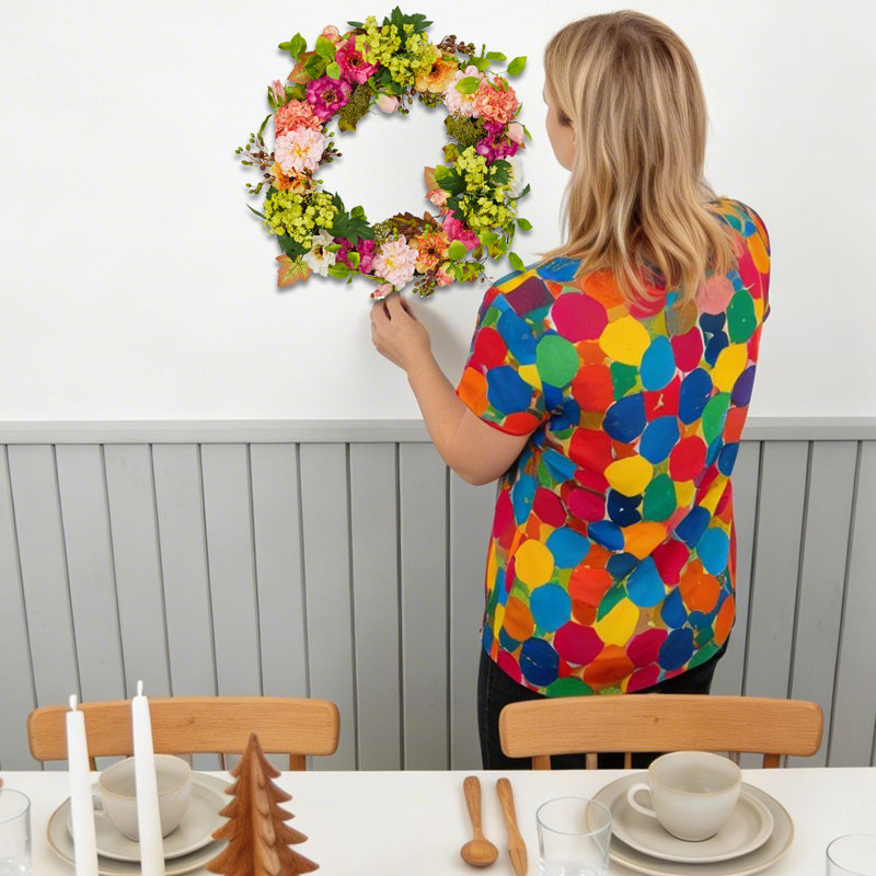 Décoration murale florale 24 po, 5 24