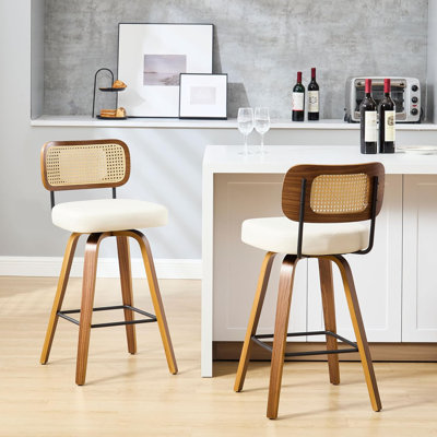 Swivel Upholstered Counter Stool