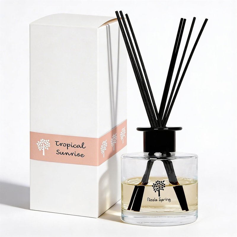 Nicola Spring Scented Glass Reed Diffuser, Clear, Fruity