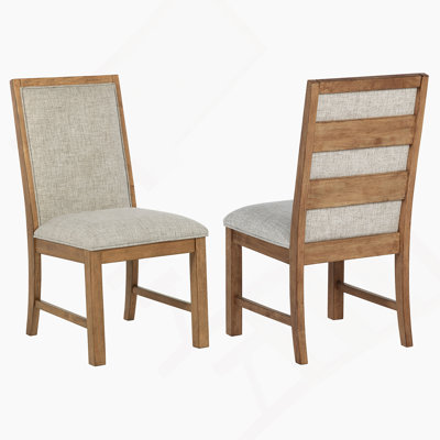 Chaise d'appoint rembourrée Natural Brown (ensemble de 2)