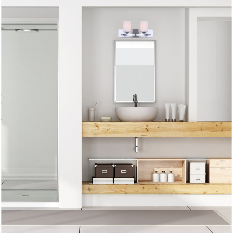 Éclairage de meuble-lavabo à deux lumières à intensité variable Lavel, Chrome