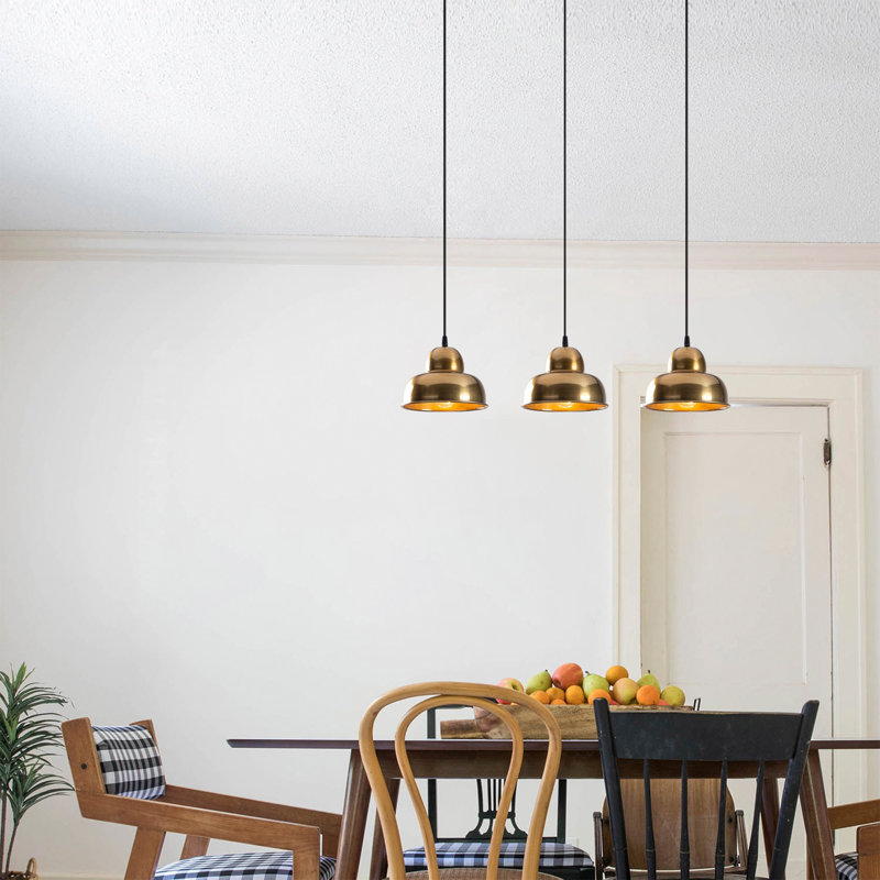Vintage Glam Chandelier, Adjustable Height, Iron Body, 43.3 x 15.7 inches | 3 x E27 Max 40W Sockets | Elegant Scandinavian Design, Perfect for Dining Room, Living Room & Entryway Decor, IP20 Rated