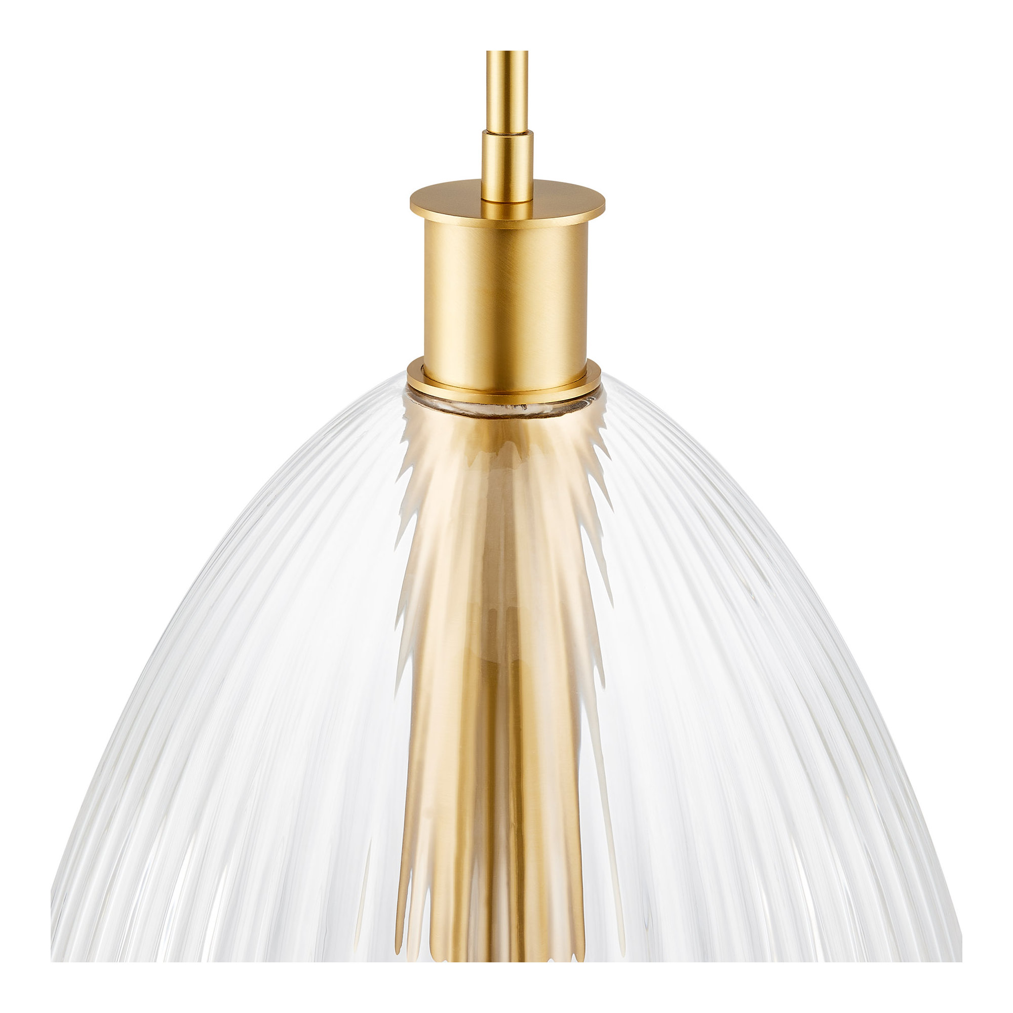 Whistler 1-Light Pendant in Natural Brass, 20" H x 14" W x 14" D