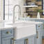 Ikon SILGRANIT 33" Double Bowl Apron-Front Farmhouse Sink with Low Divide - White-69397874