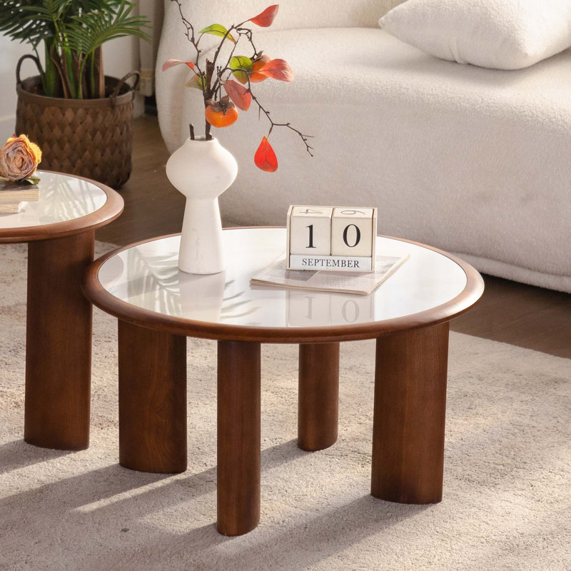 Table basse Modern Modern, H 14,96 po x l 27,76 po x P 27,76 po