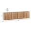 Ensemble d'armoire modulaire 4 pièces avec 6 tiroirs, 4 tablettes, chameau-1060468228