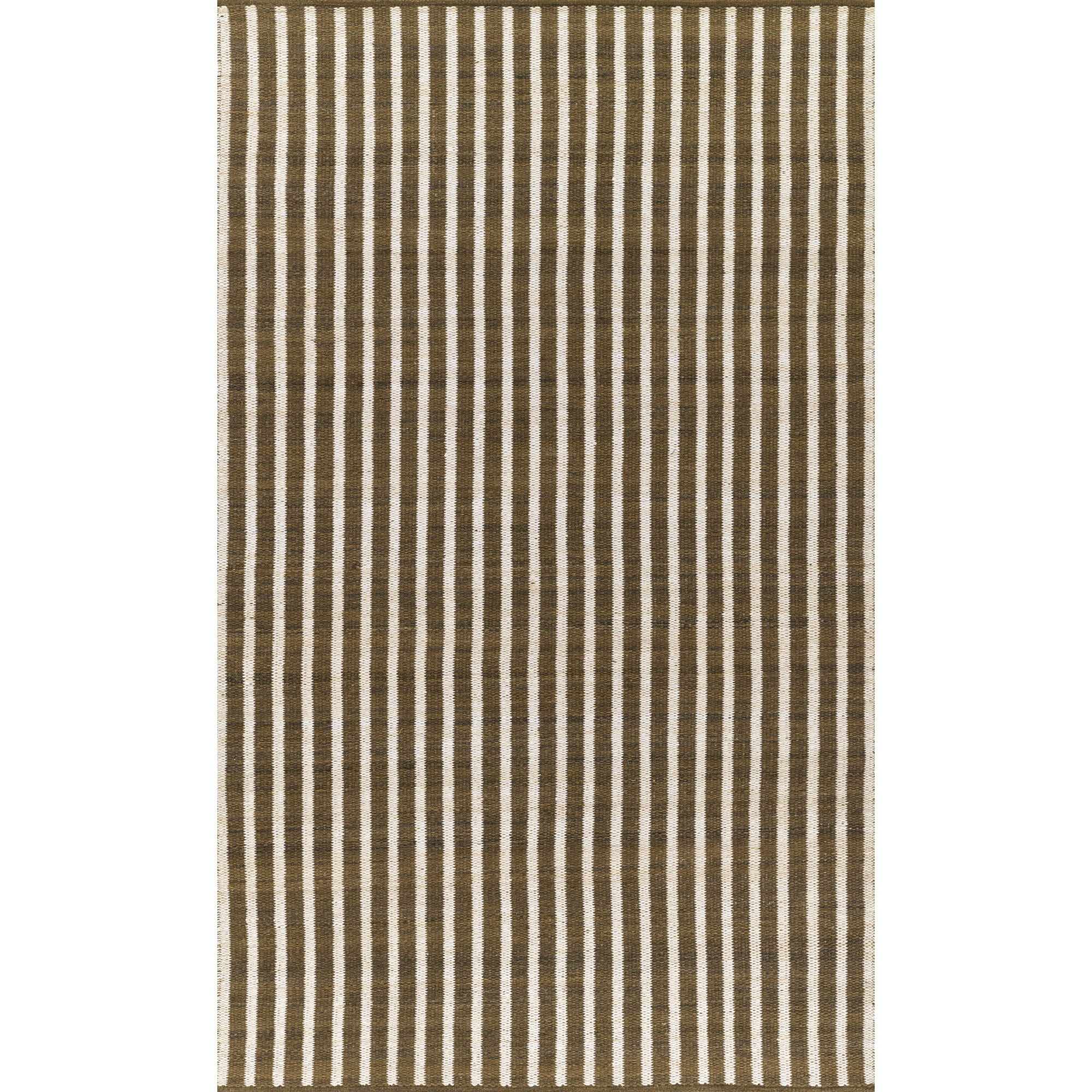 Acerra Hand Woven PET Striped Brown Indoor Outdoor Rug, Rectangle 2' x 3'