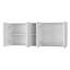 Winslow 150"  Wall Cabinet, Four Doors, Two Divisions, Two Shelves