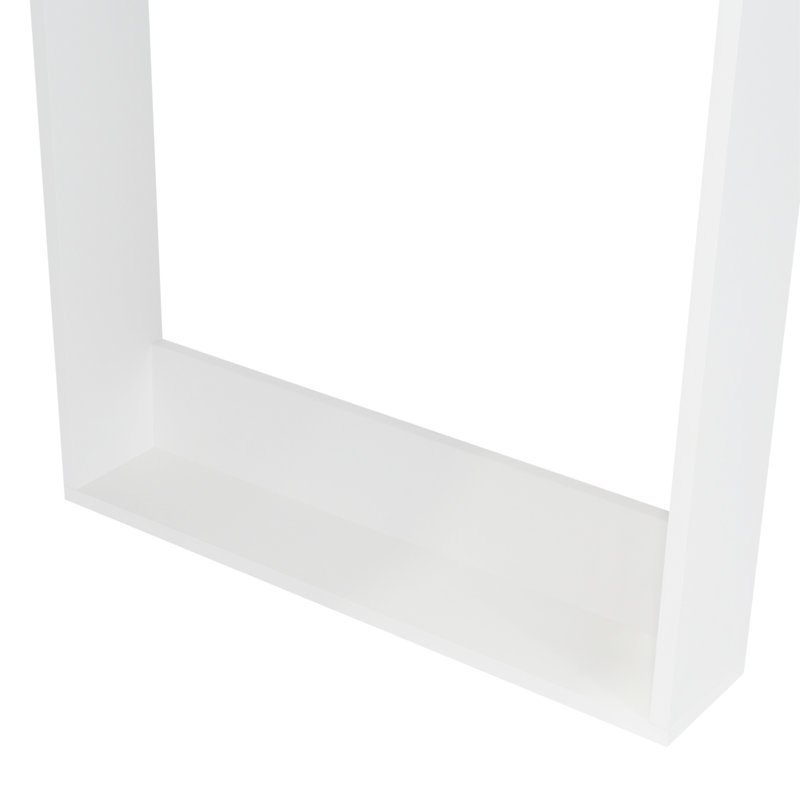 Bureau d'écriture rectangulaire en bois manufacturé H 28,7 "x l 47,2" Eulla, White, H 28,7 po x l 23,6 po x P 47 po