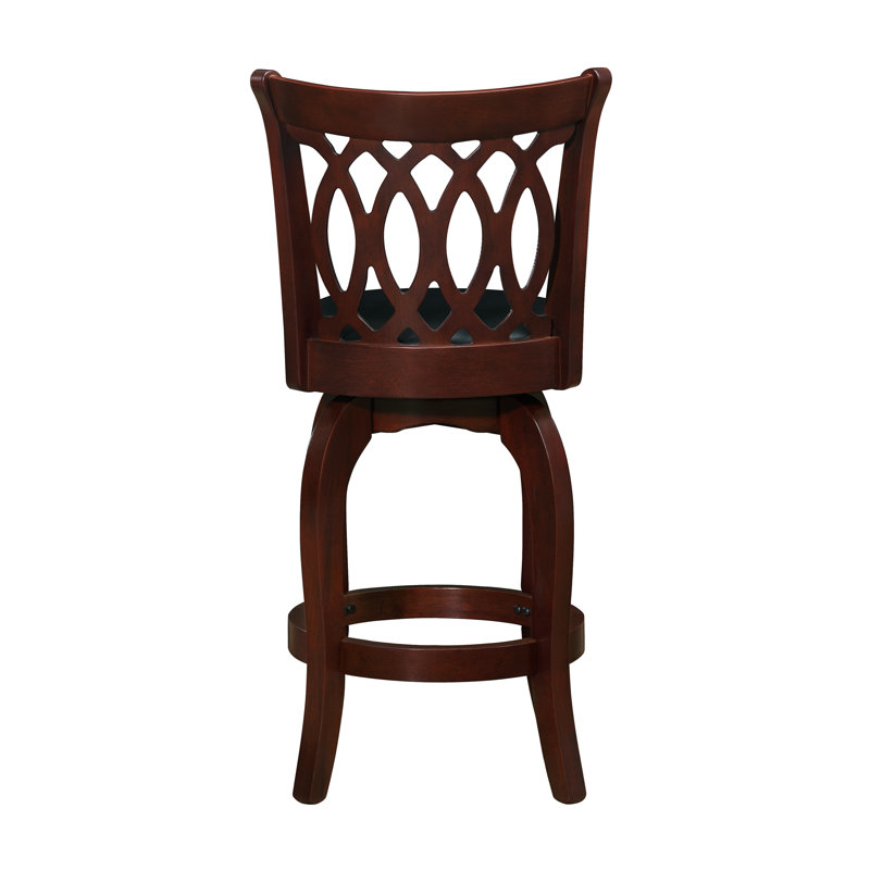 Alyn Swivel Upholstered Counter Stool with Solid Wood Frame, Counter Stool (24.9" Seat Height)