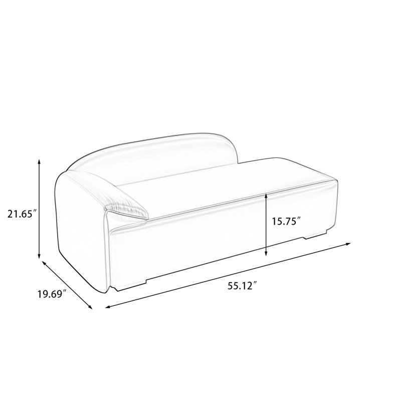 Upholstered Bench, Brown