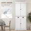 Armoire de cuisine 72,5 ", armoire de rangement autoportante traditionnelle avec 4 portes, tiroir et 3 tablettes réglables pour la salle à manger