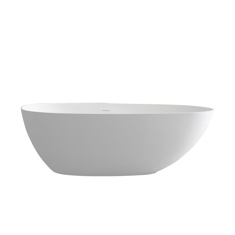 67" Premium Solid Surface Deep Soaking Bathtub