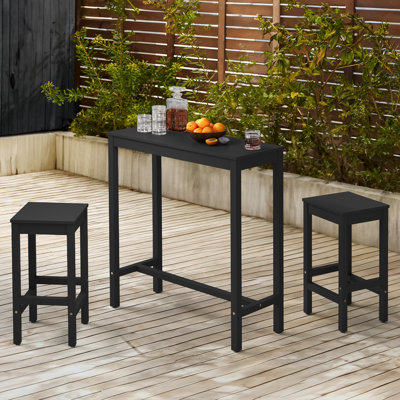 2-Person Rectangular Outdoor Dinning Set