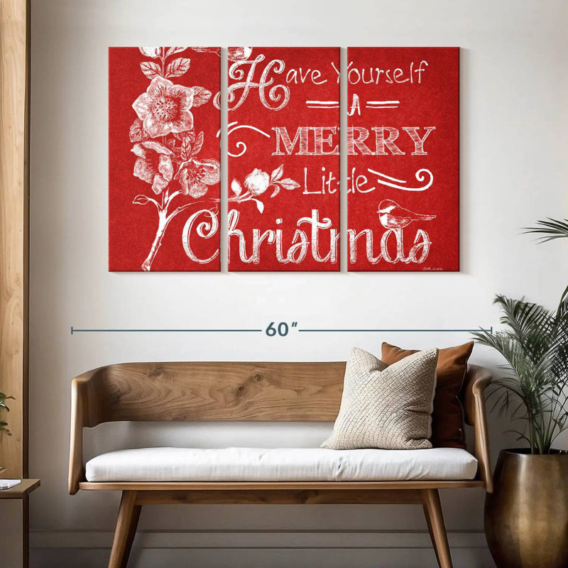 Tableau noir «Merry Christmas» - rouge, H 32 po x l 50 po