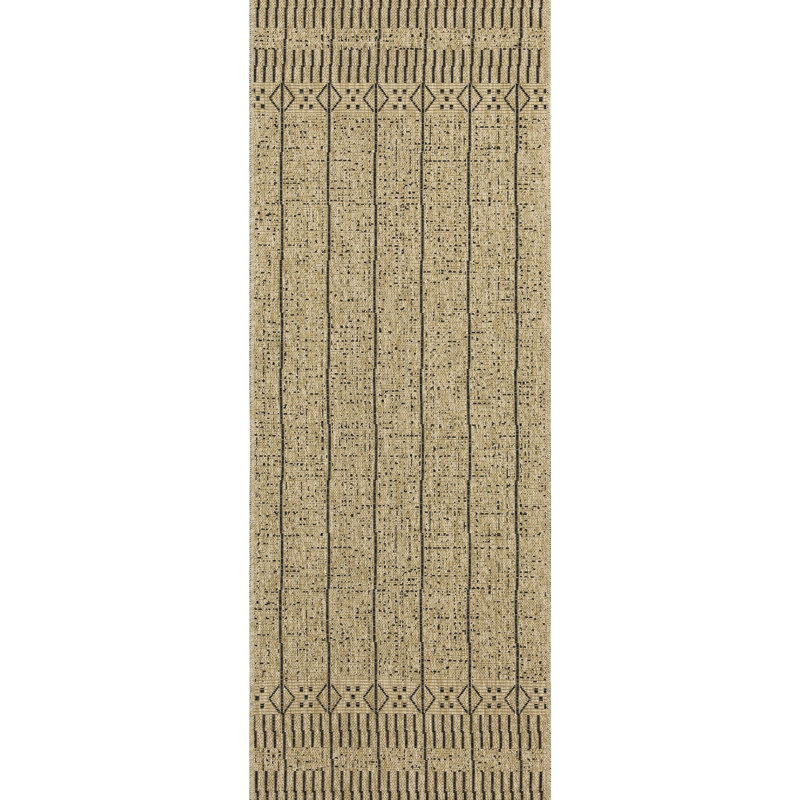 Earth Collection Indoor Outdoor Area Rug - 5 Ft. 3 In. X 7 Jute/Black Stain , , & Pet Gcntl1008 Natural Black For Basement