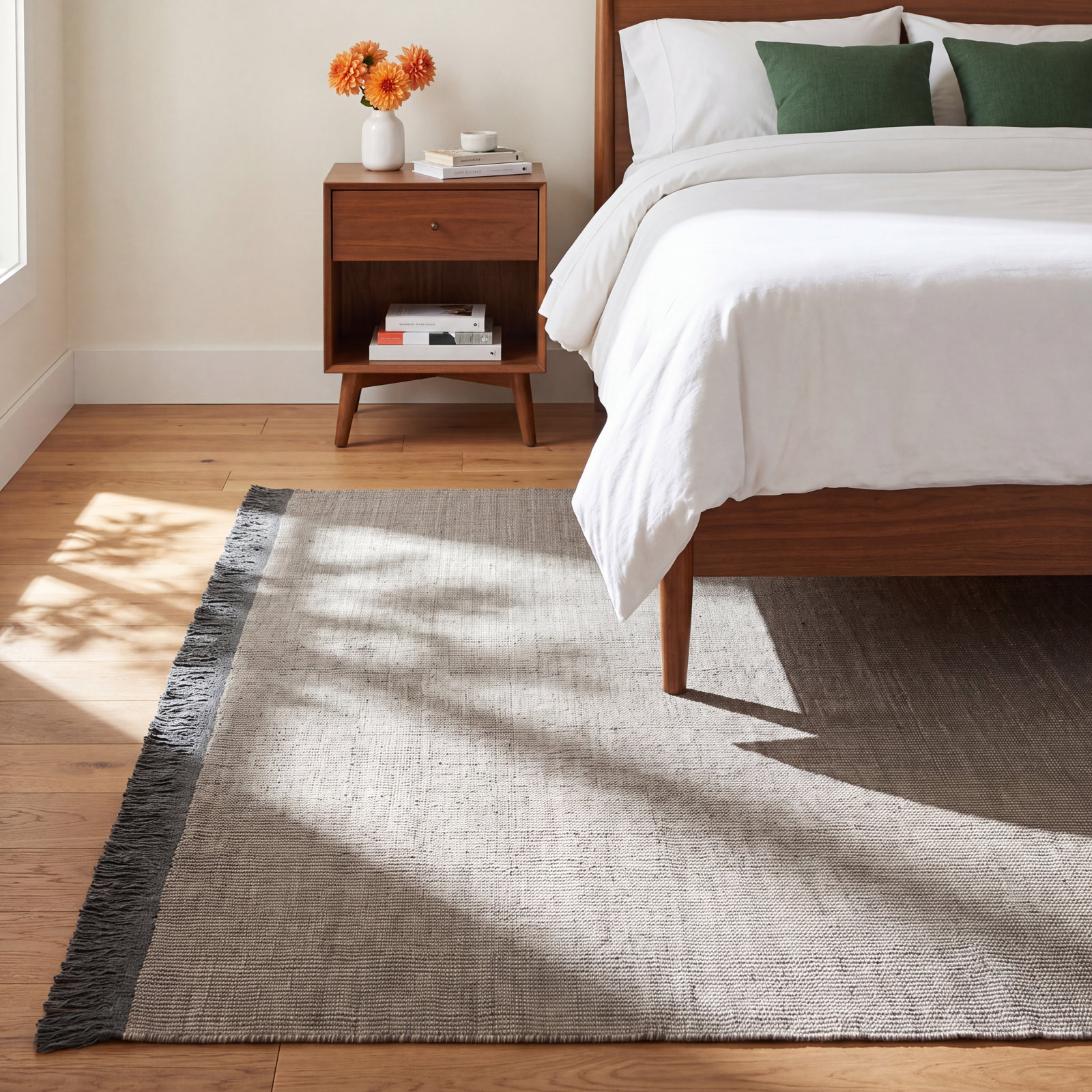 Asla Light Gray Dark Gray Hand-Woven Outdoor Rug, Rectangle 8' x 10'