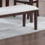 Ensemble de salle à manger 6 pièces de style contemporain avec banc de rangement et 4 chaises d'appoint
