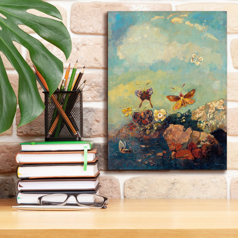 Art mural sur toile Rosalind Wheeler par Butterfly, par Odilon Redon, H 16 po x l 12 po x P 0,75 po