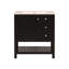 Armoire de meuble-lavabo de style transitionnel 30 po avec lavabo en céramique