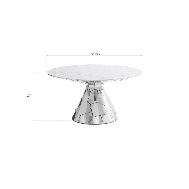 Crazy Cut Counter Height Pedestal Dining Table