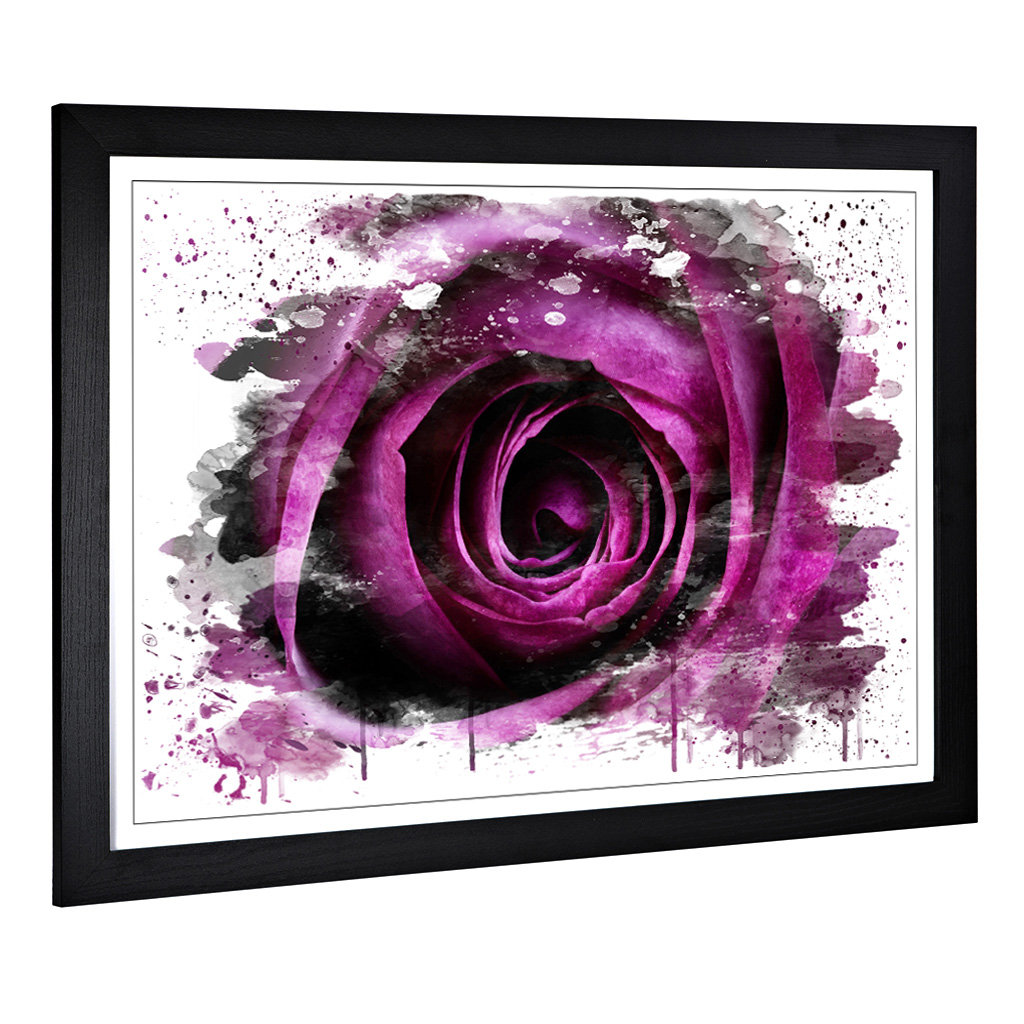Flower Purple Rose - Wall Art