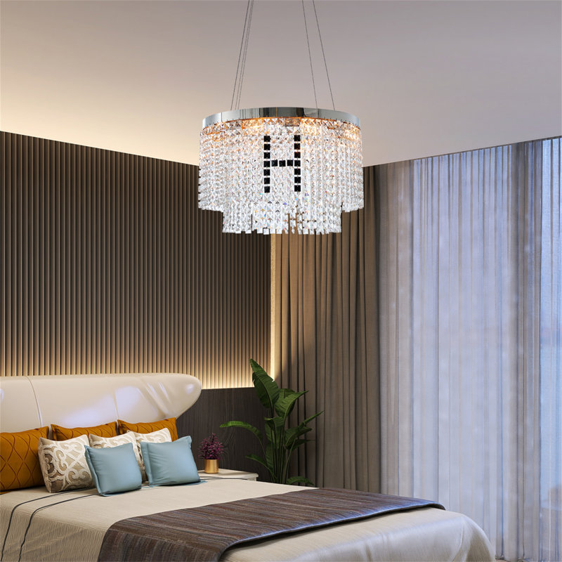 Modern Crystal Chandelier for Living-Room Round Cristal Lamp Luxury Home Decor Light Fixture